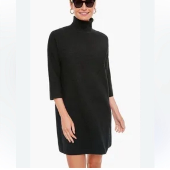 Pomander Place Noir Vivianne Turtleneck Sweater Dress in Shimmery Black XS - Picture 1 of 4